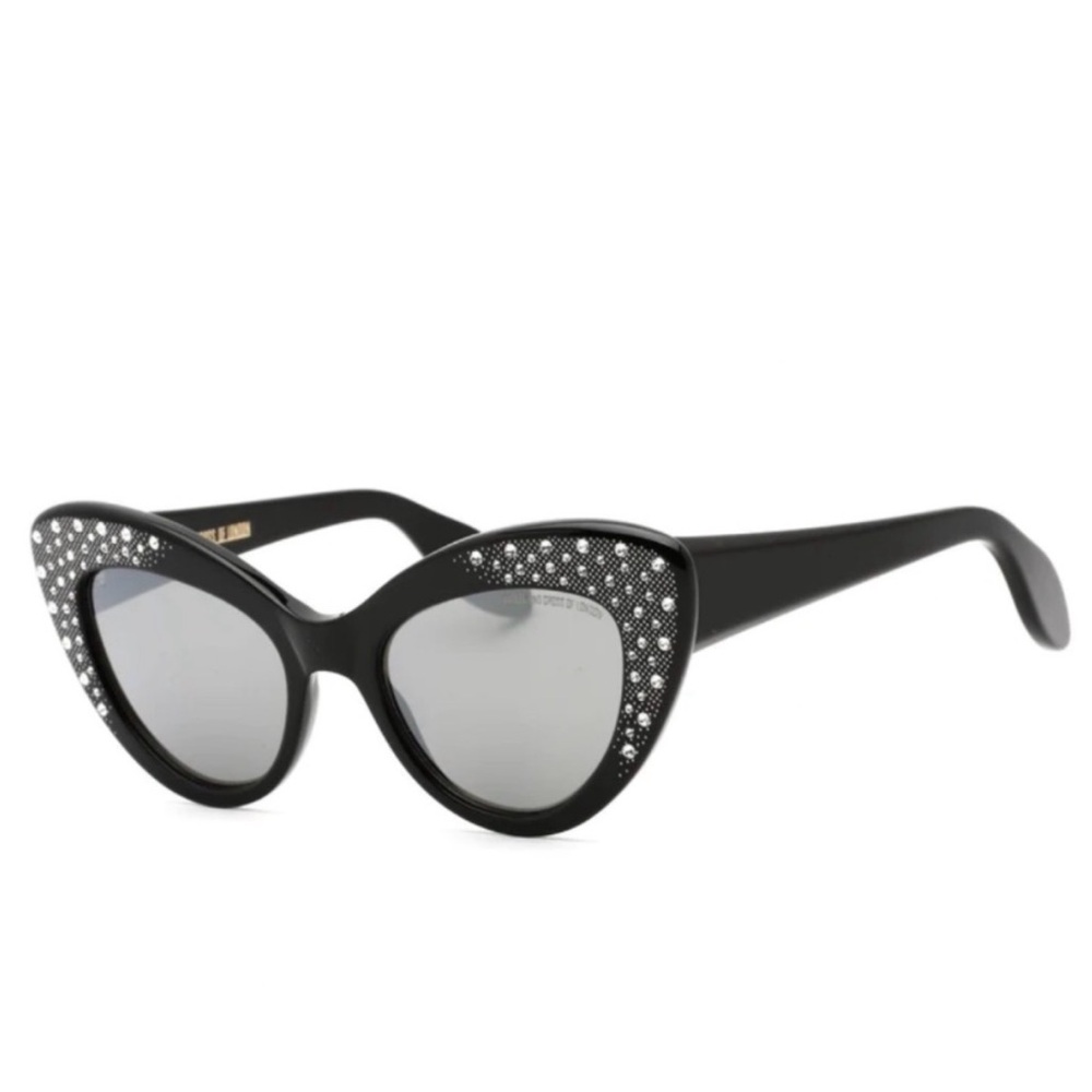 🇺🇸Cutler And Gross Glamorous Black Cat-Eye Sunglasses - Picture 2 of 2